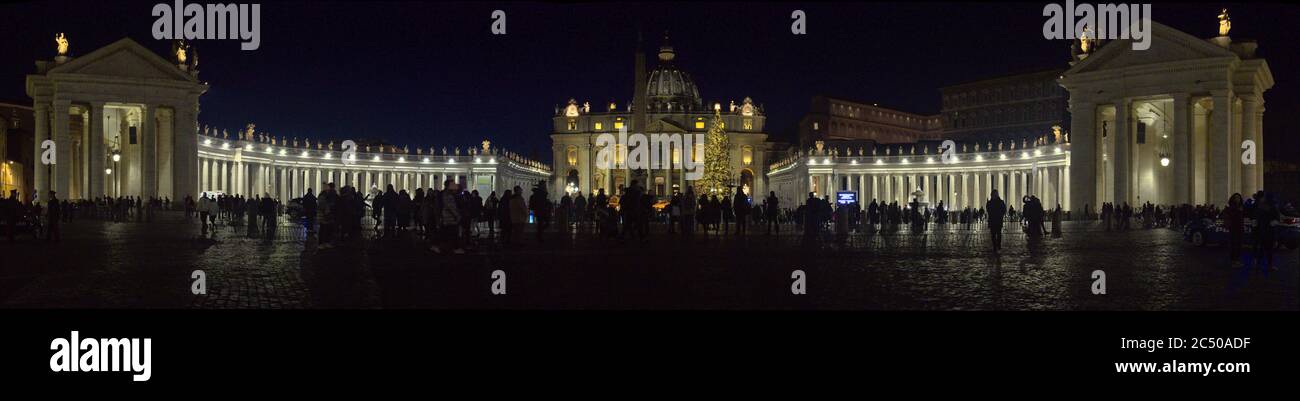 St. Peter's Basilica Panorama Stock Photo