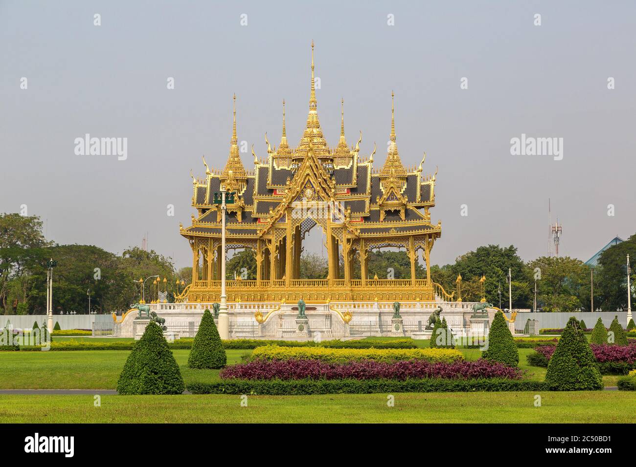 Memorial Crowns of the Auspice in Bangkok, Thailand in a summer day Stock Photo