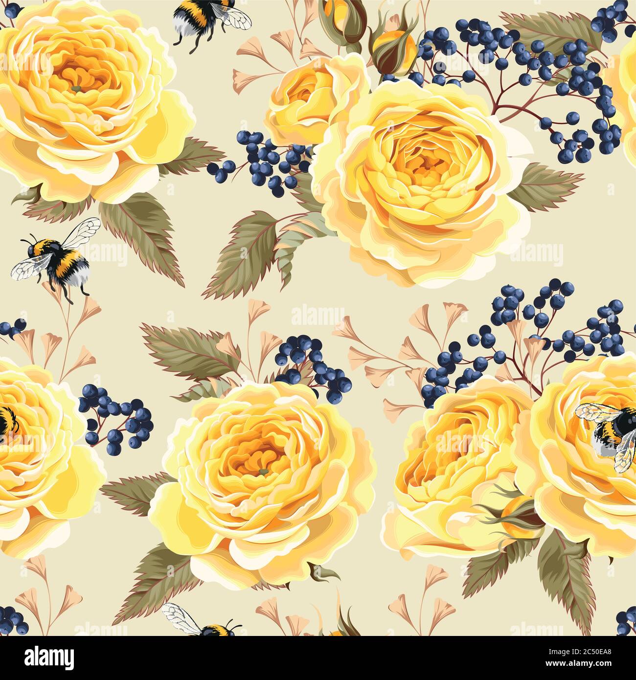Seamless vintage flowers Stock Vector Image & Art - Alamy