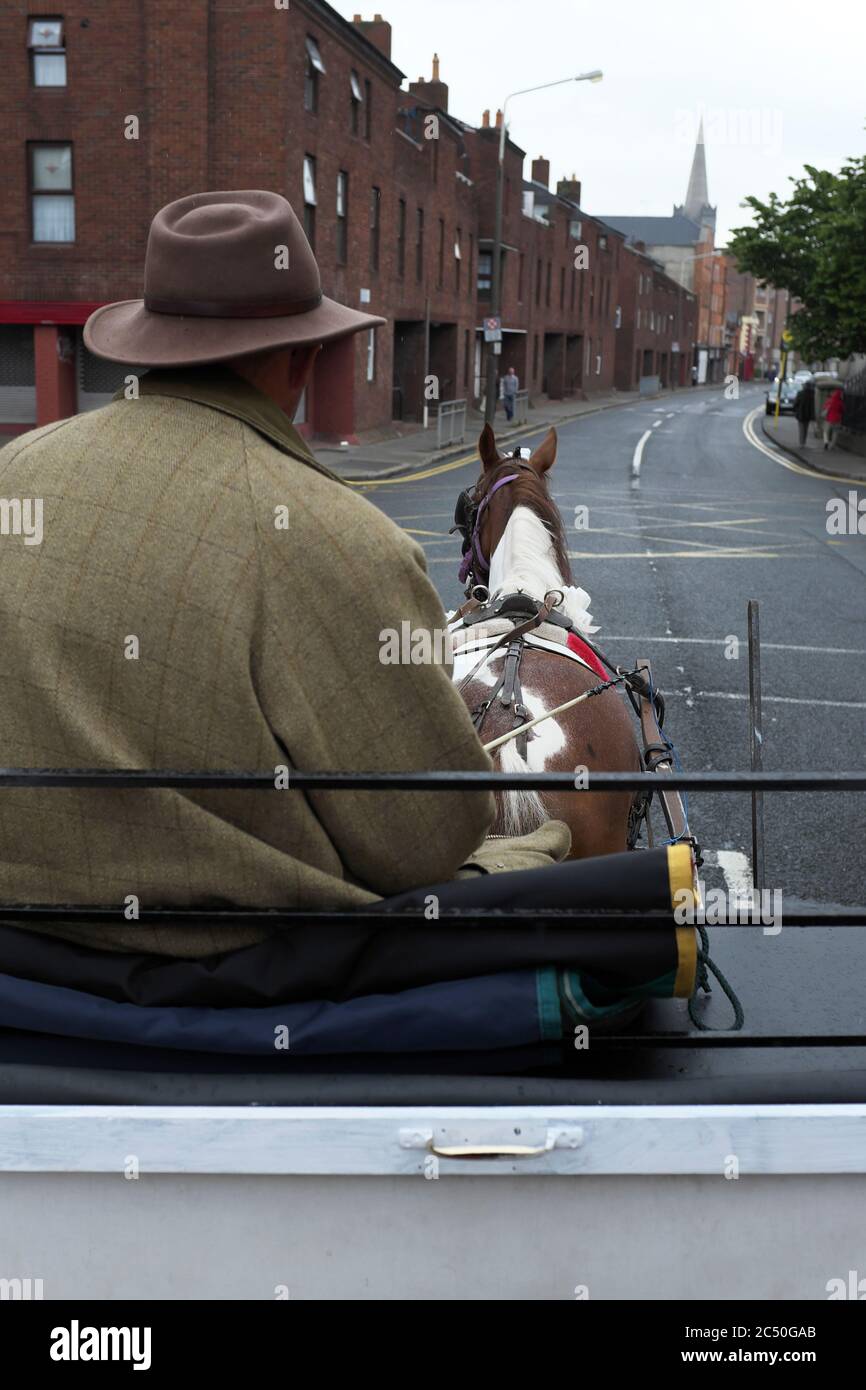 Riding A Horse Drawn Carriage In Dublin Ireland Stock Photo Alamy