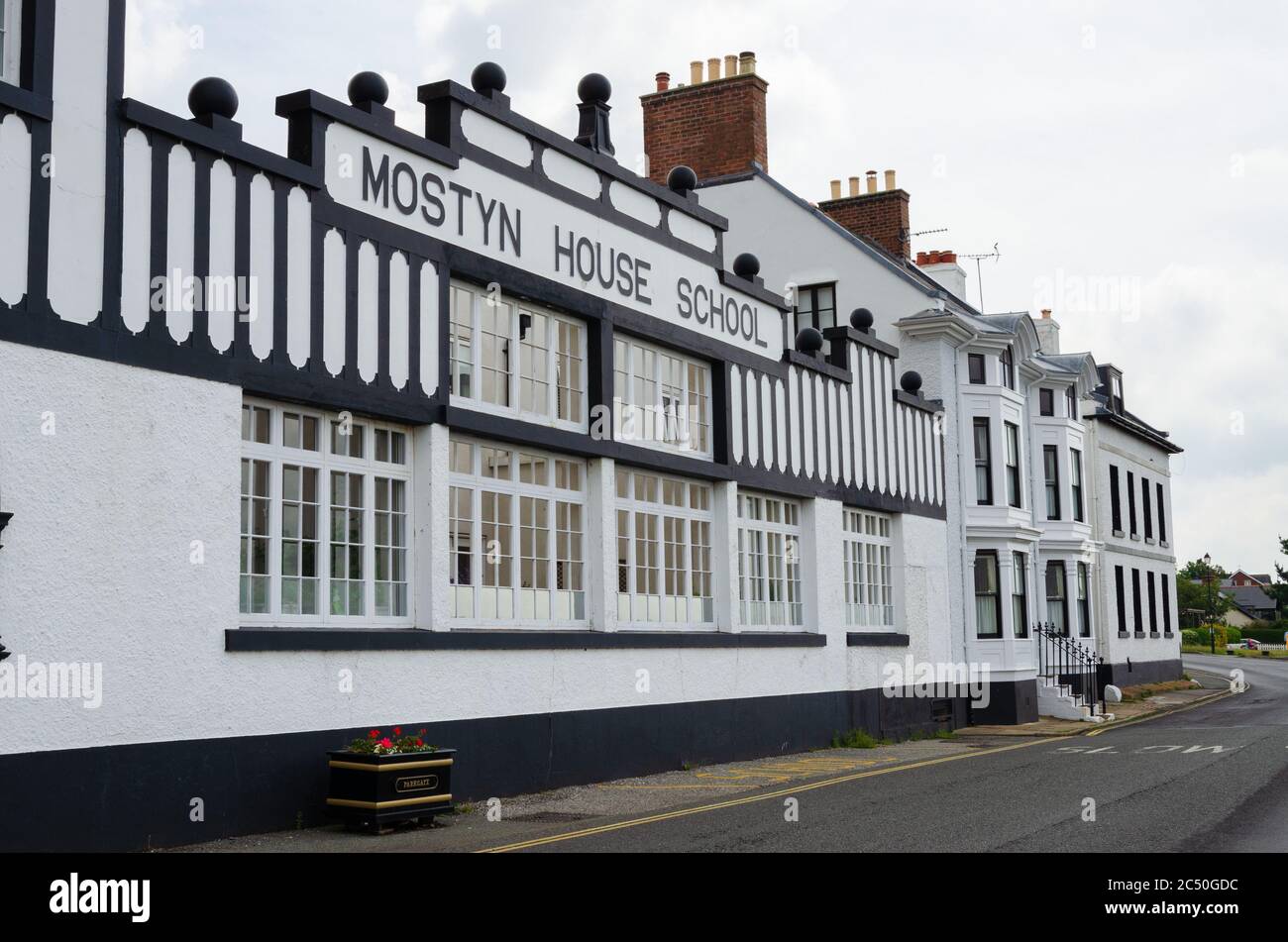 Parkgate, Wirral, UK: Jun 17, 2020: Mostyn House School was opened as a