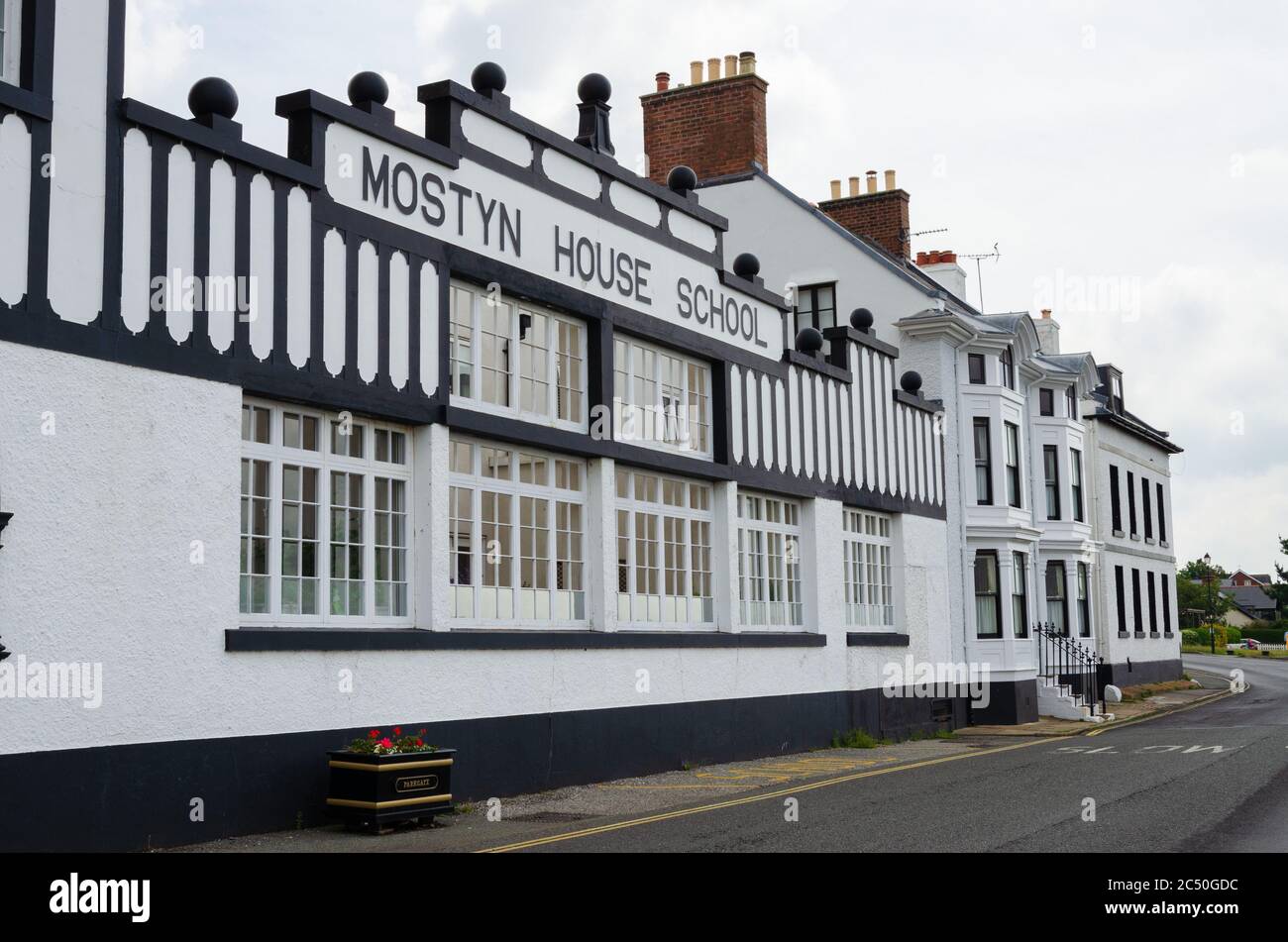 Parkgate, Wirral, UK: Jun 17, 2020: Mostyn House School was opened as a boys boarding school. Later it became a co-educational day school, run by the Stock Photo