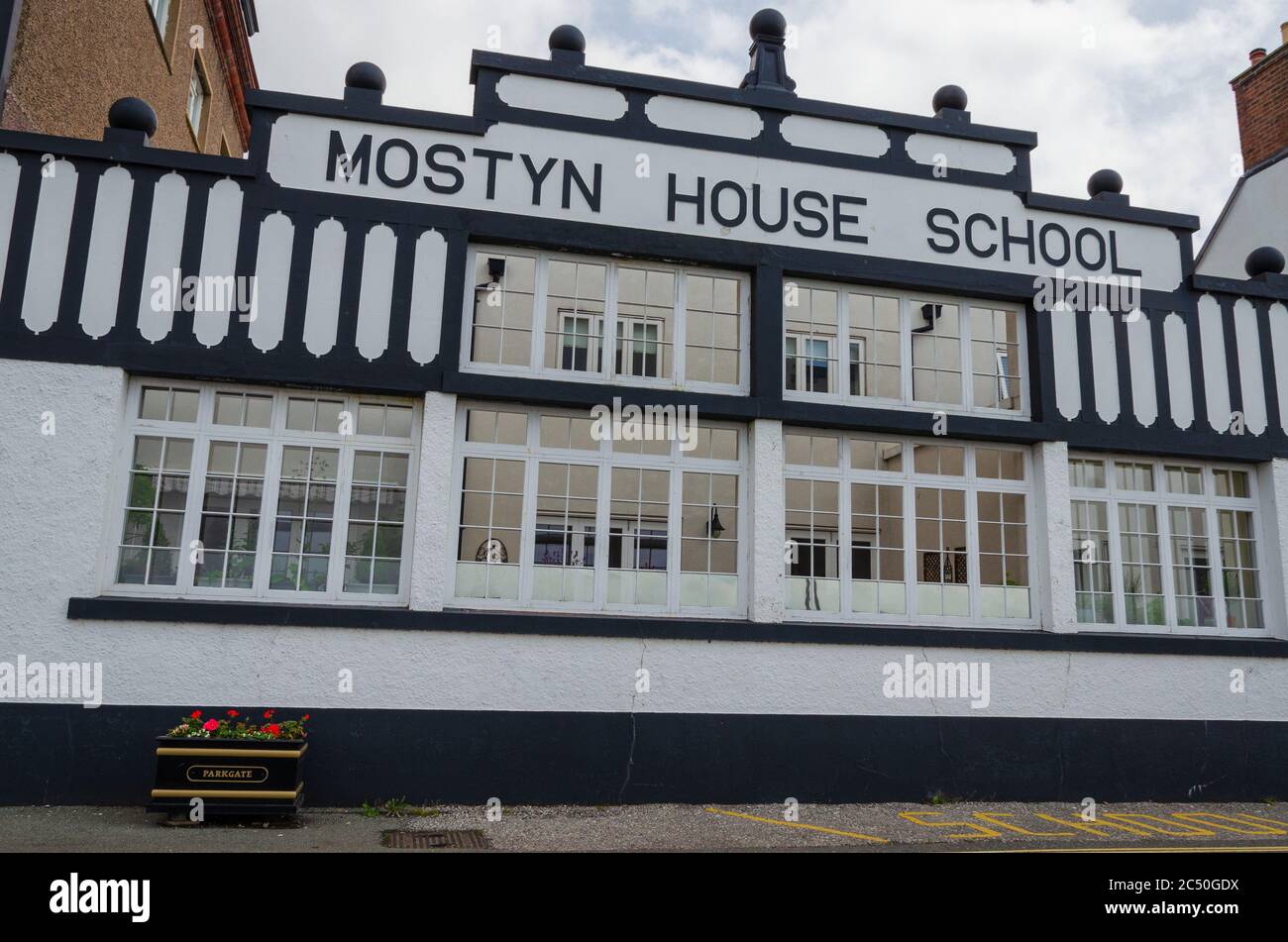 Parkgate, Wirral, UK: Jun 17, 2020: Mostyn House School was opened as a boys boarding school. Later it became a co-educational day school, run by the Stock Photo