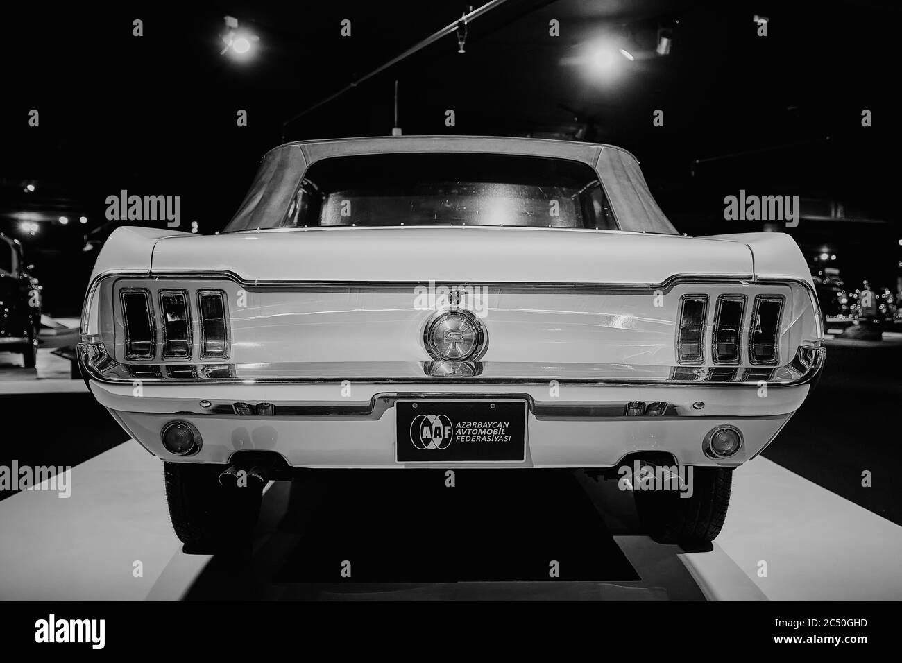 Ford Mustang, American classic. Classic Car exhibition - Heydar Aliyev Center, Baku, Azerbaijan - 26,04,2017 Stock Photo