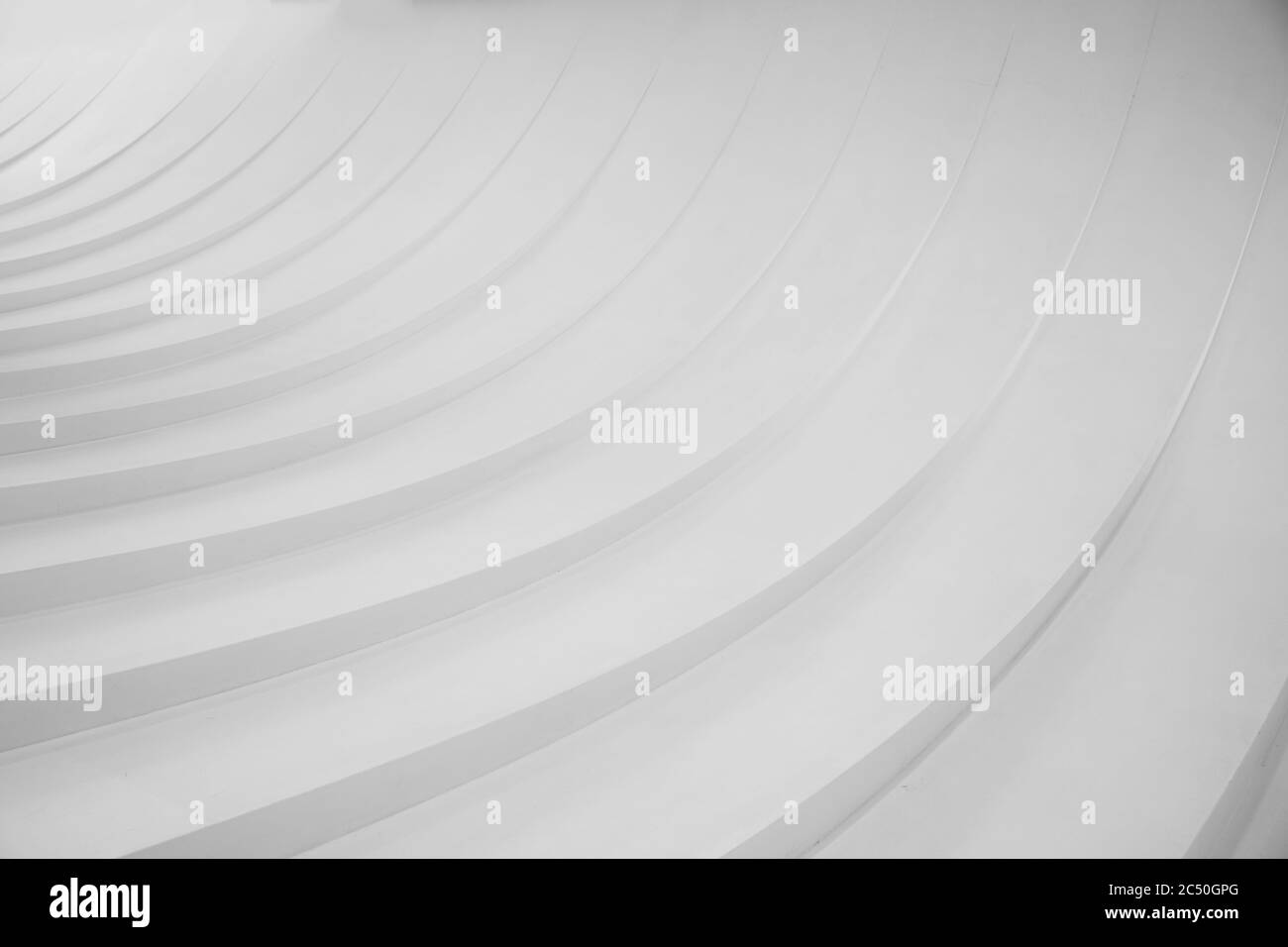 Abstract curved lines. white geometric background Stock Photo