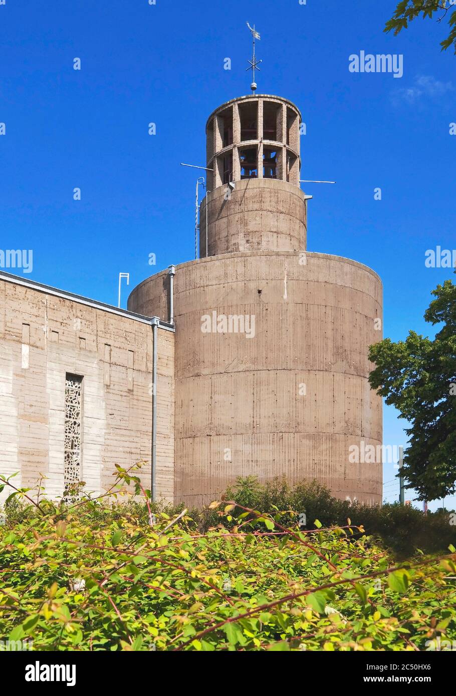 bunker church Sankt Sakrament of the coptic orthodox church, Germany, North Rhine-Westphalia, Lower Rhine, Dusseldorf Stock Photo