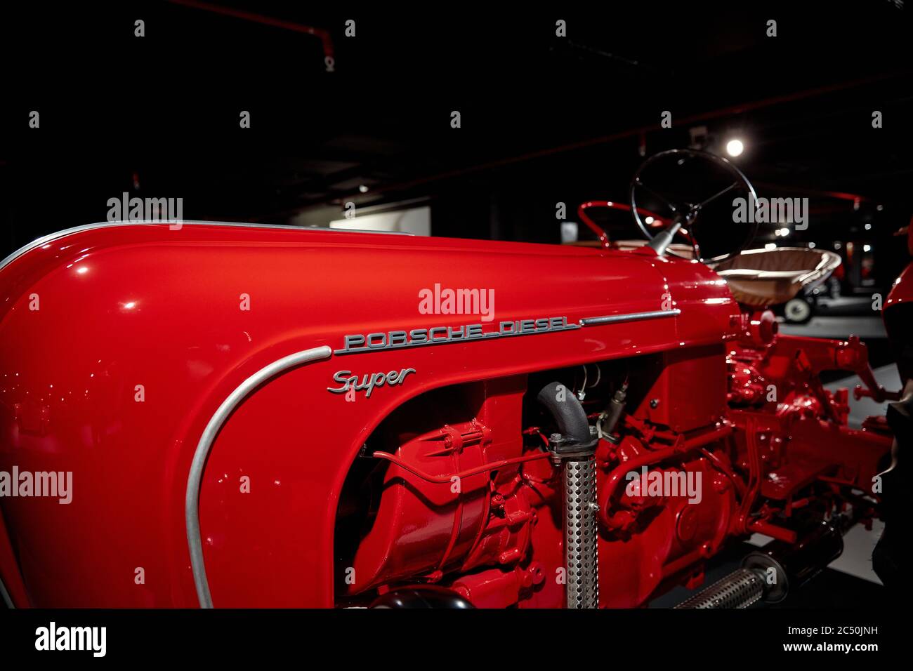 Porsche Tractor. diesel vintage tractor. Classic Car exhibition