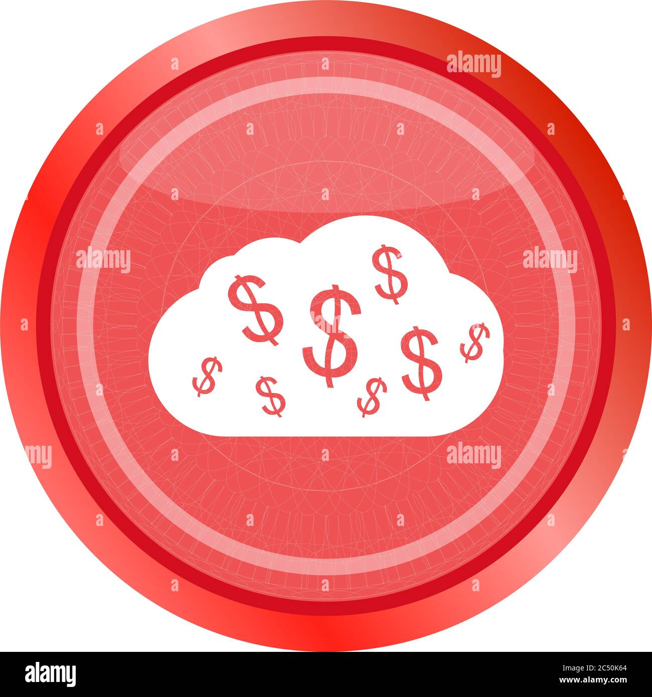 web icon cloud with dollars sign . Trendy flat style sign isolated on ...