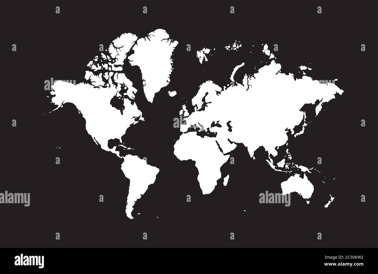 Political World Map Black And White Stock Photos Images Alamy