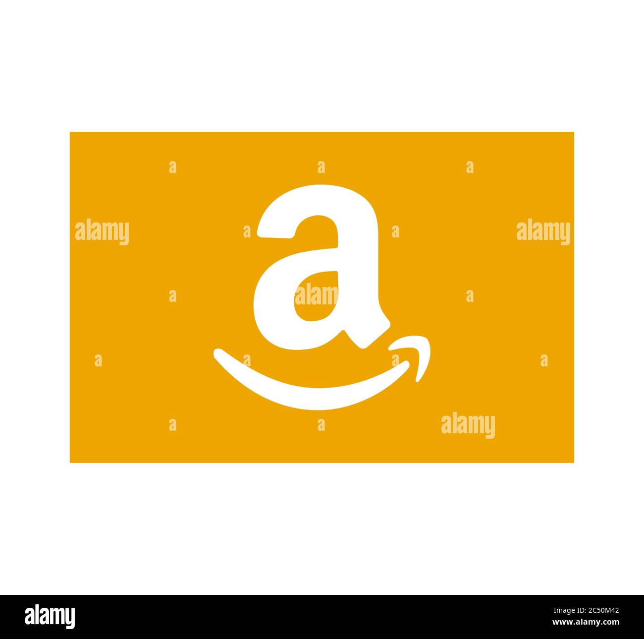 Amazon logo. Amazon icon app application logo. Amazon is American international electronic commerce company . Kharkiv, Ukraine - June 15, 2020 Stock Photo