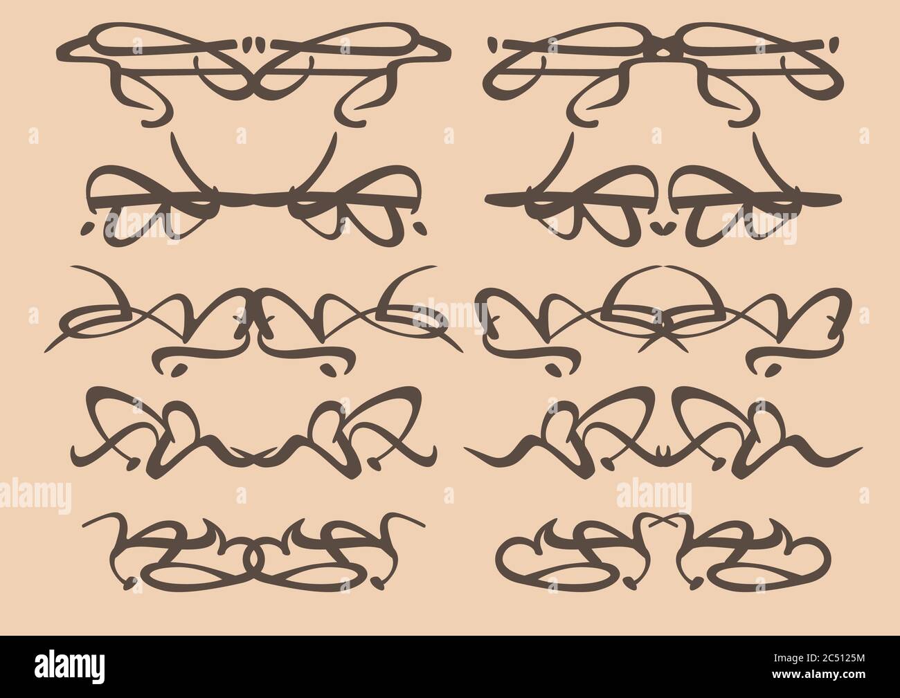 Vector vintage decorative design elements illustration Stock Vector ...