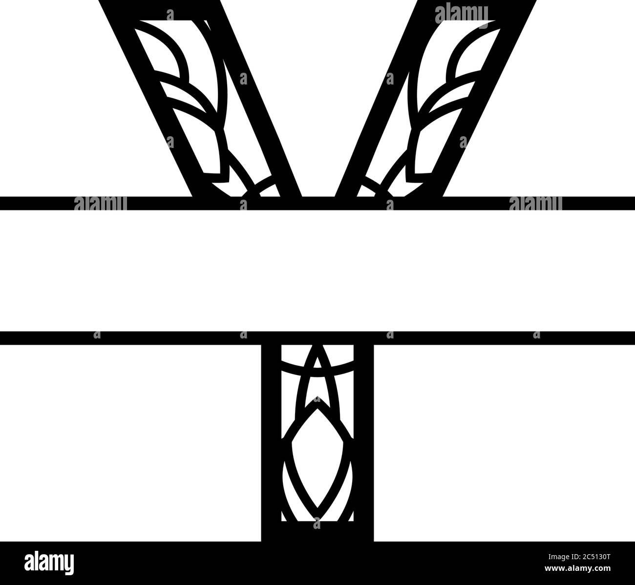 Alphabet split monogram hi-res stock photography and images - Alamy