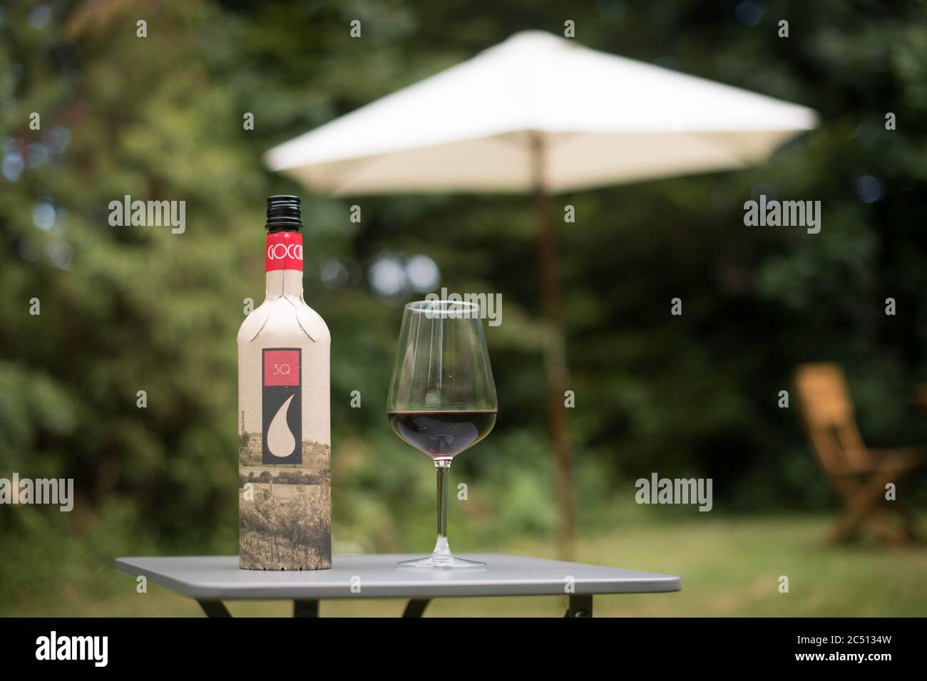 The Frugal wine bottle, from British packaging company Frugalpac, which