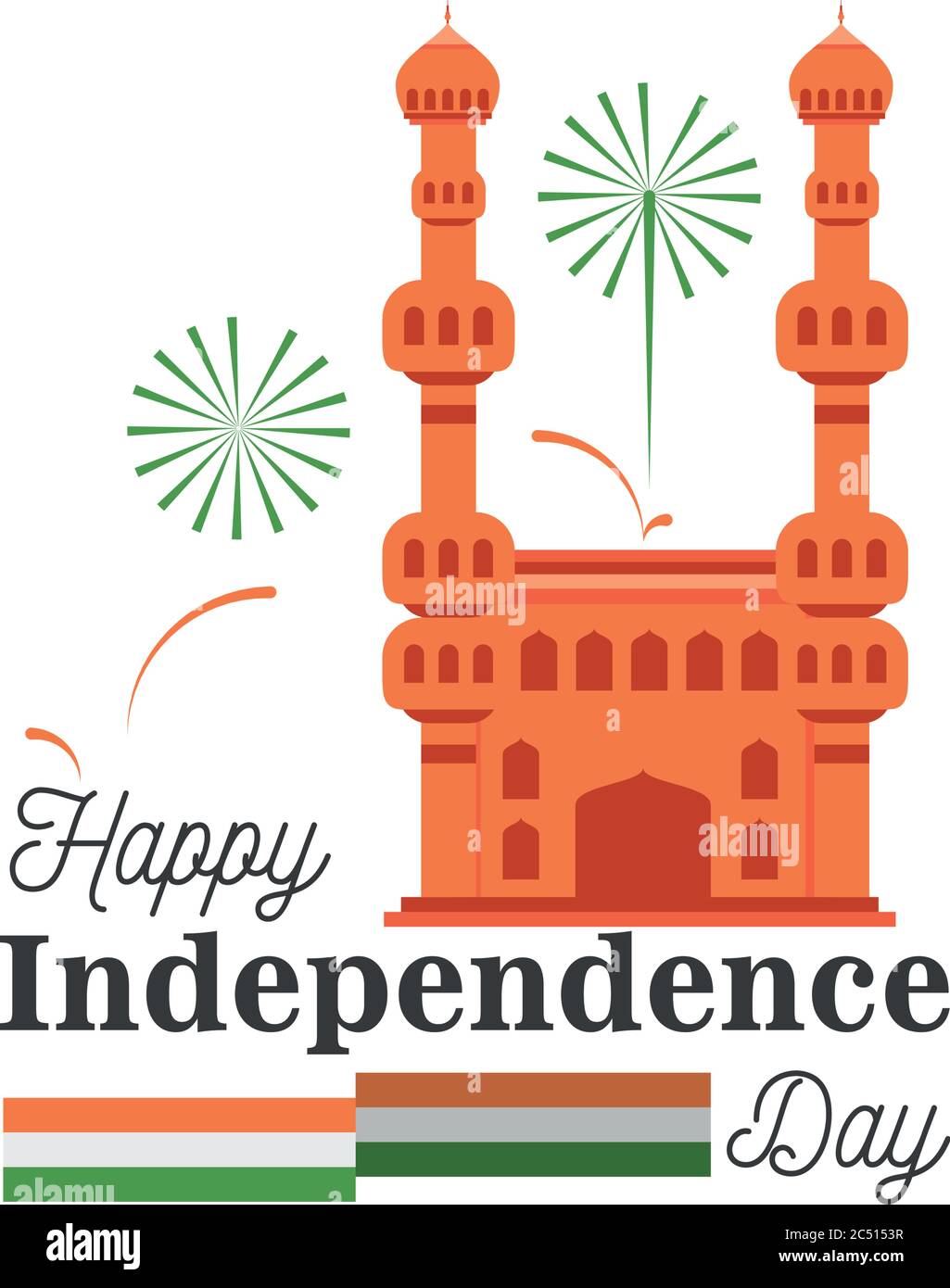temple with fireworks detailed style icon design, happy india ...