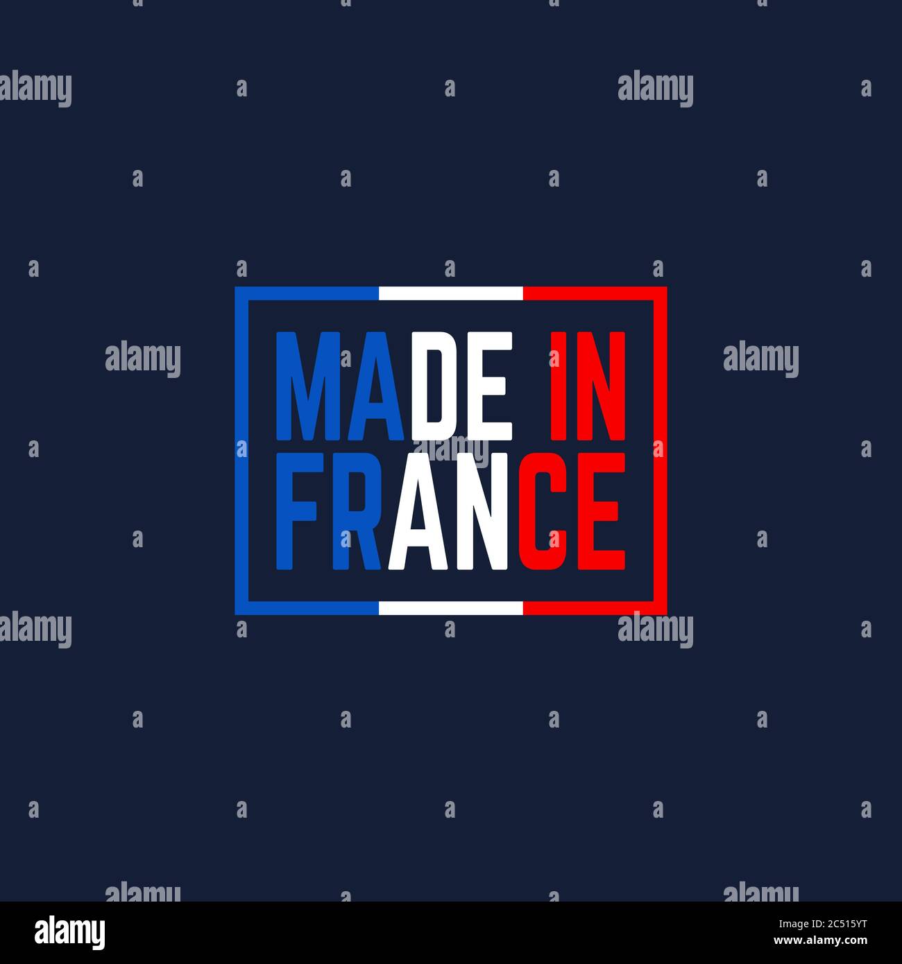 colorful made in france logo Stock Vector