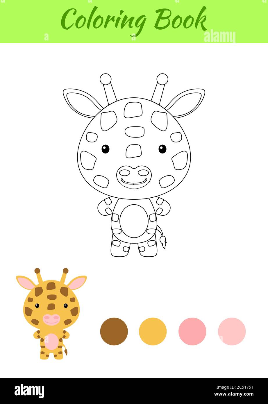 Giraffe coloring book for kids: Giraffe coloring book for 3-4-5-6