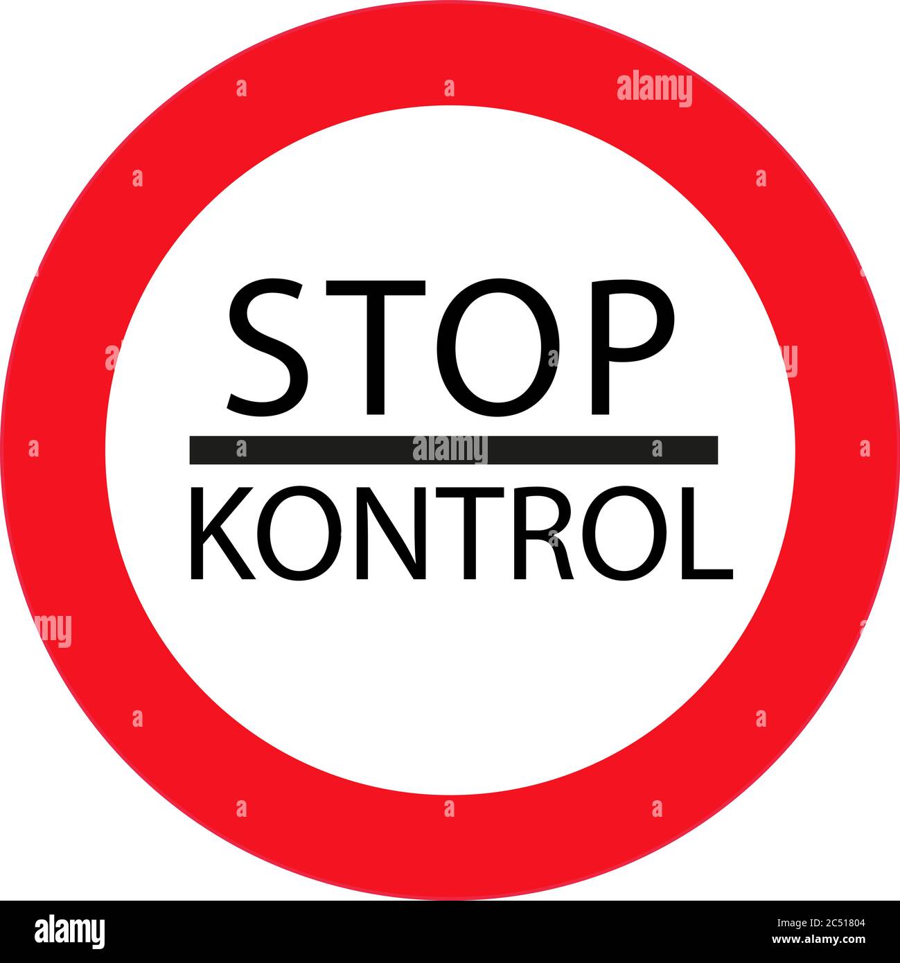 Sign stop control, the customs checkpoint in vector for print or design Stock Vector