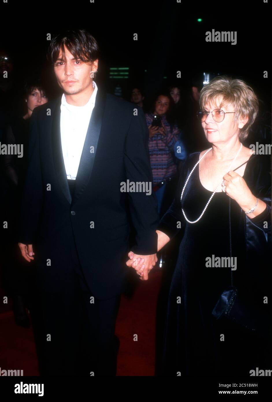 Beverly Hills, California, USA 20th November 1995 Actor Johnny Depp and mother Betty Sue Wells