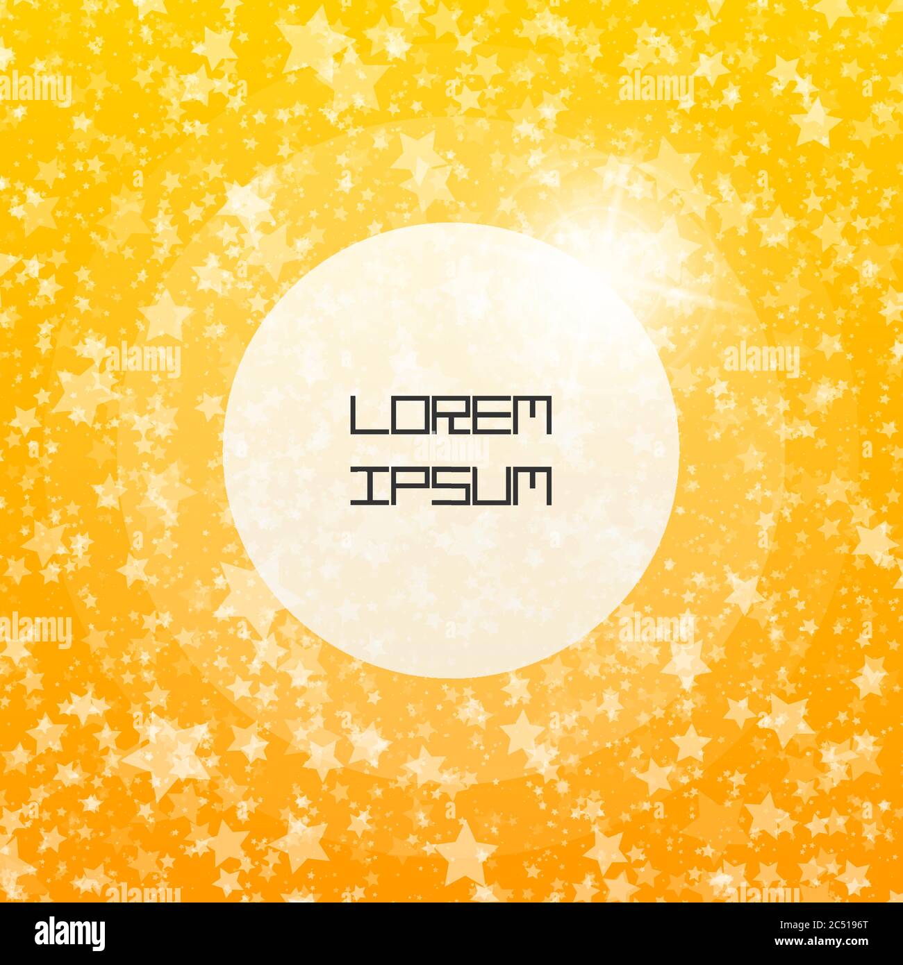 Round frame with place for text. Falling snow background. Abstract snowflake pattern. Vector illustration. Stock Vector