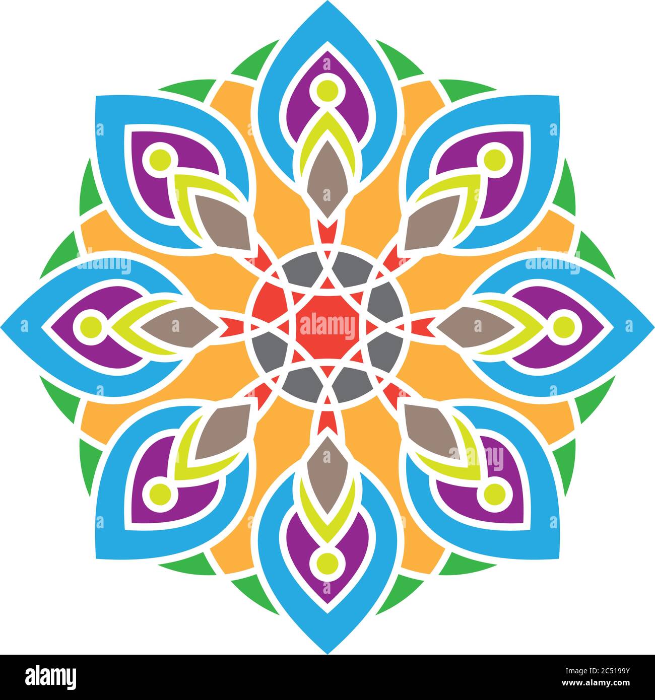 Mandala color vector design template illustration Stock Vector Image ...