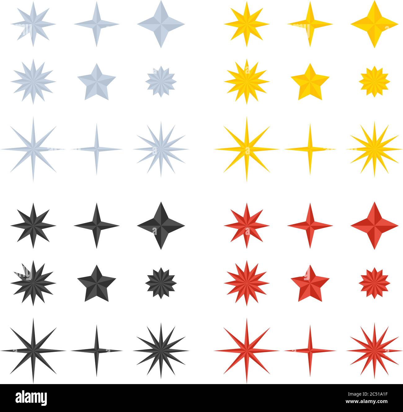 Flat vector firework star for festive background Stock Vector Image ...