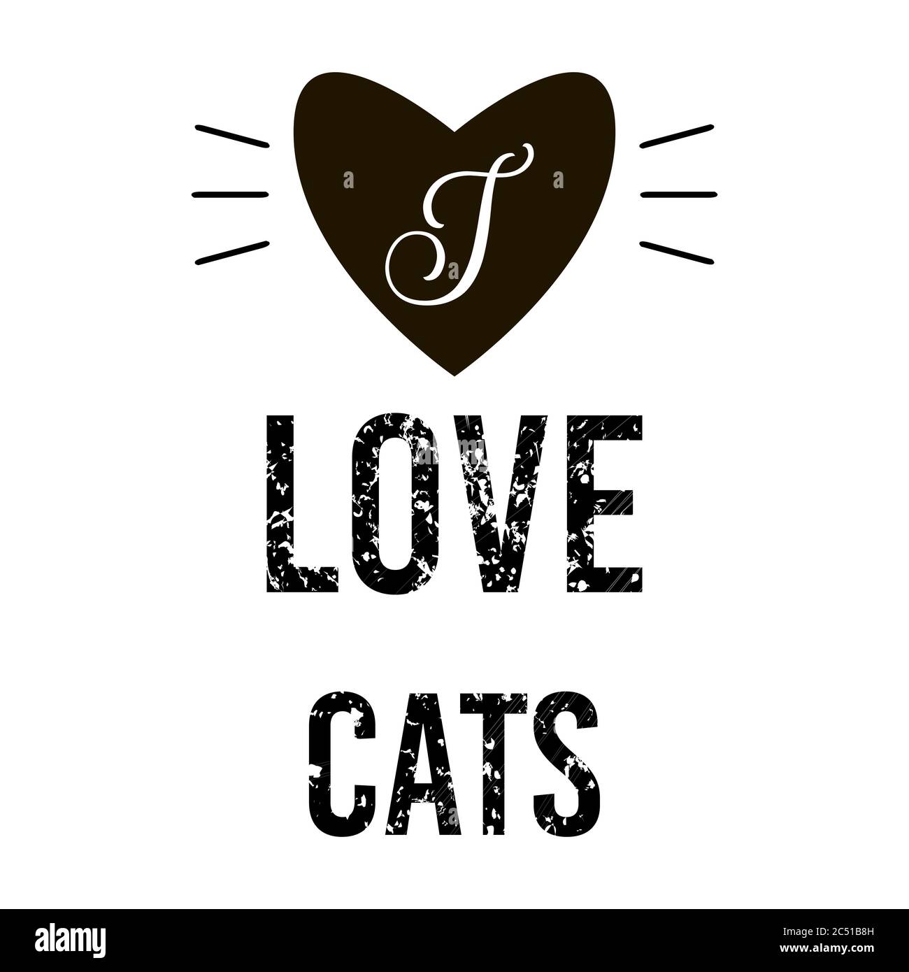 Round shape black cat icon. Love family couple. Pink heart Cute