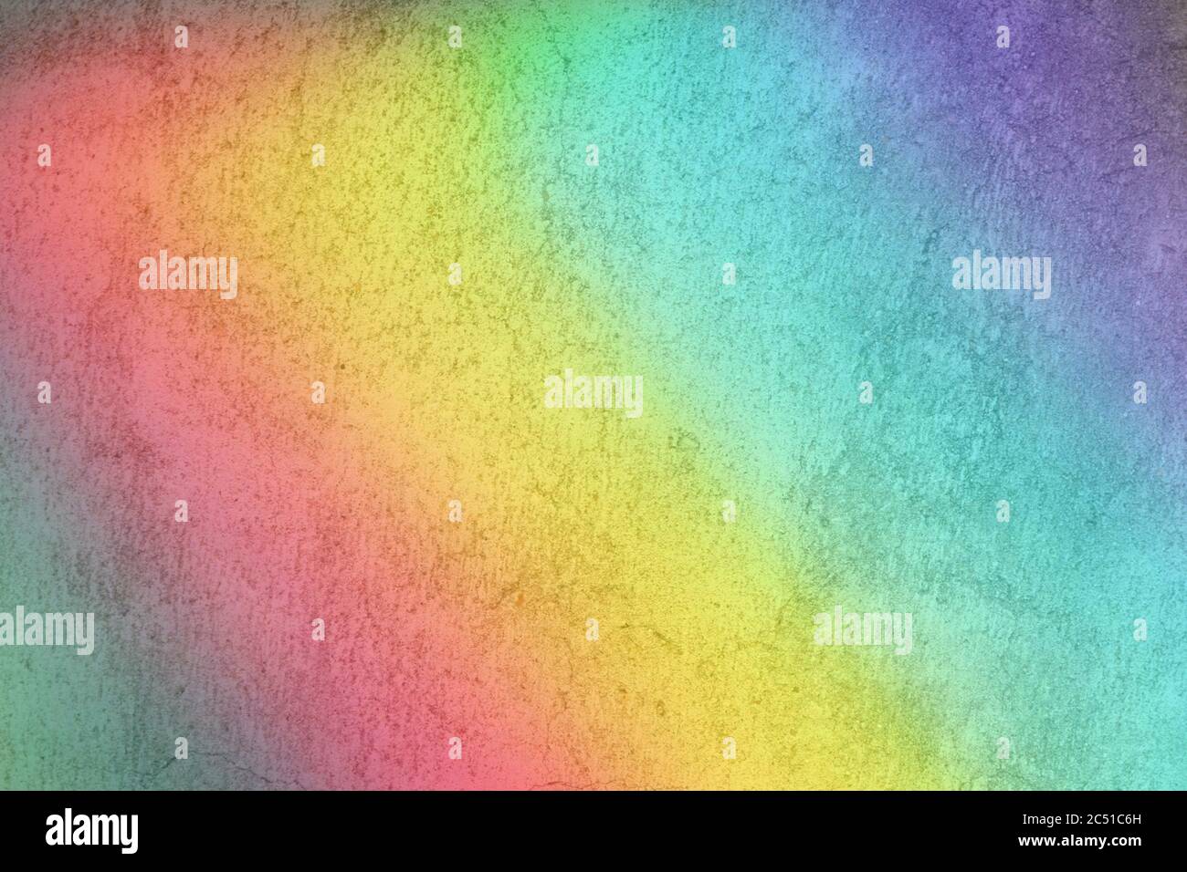 holographic lighting reflected on concrete wall. Stock Photo