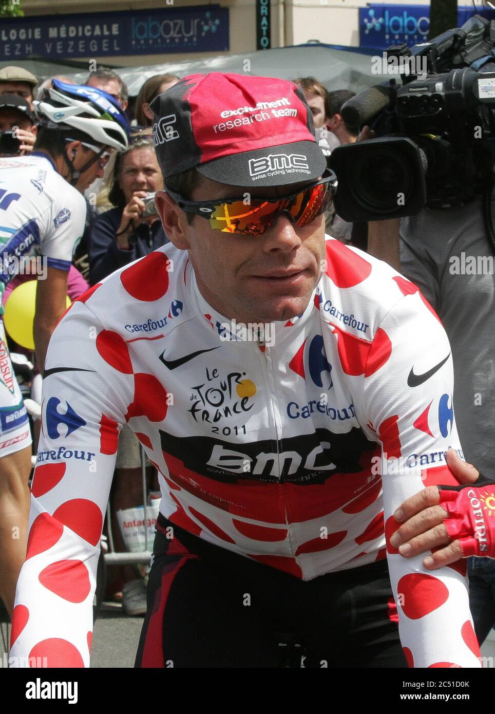 Cadel Evans  During  the Tour de France 2011, Stage 5 cycling race, Carhaix – Cap Fréhel (164,5 Km) on July 06, 2011 in Carhaix, France - Photo Laurent Lairys / DPPI Stock Photo