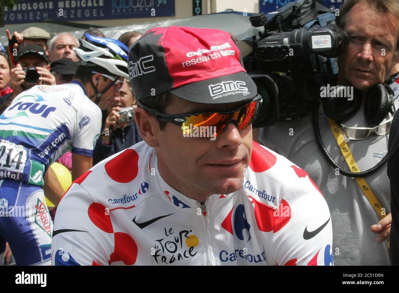 Cadel Evans  During  the Tour de France 2011, Stage 5 cycling race, Carhaix – Cap Fréhel (164,5 Km) on July 06, 2011 in Carhaix, France - Photo Laurent Lairys / DPPI Stock Photo