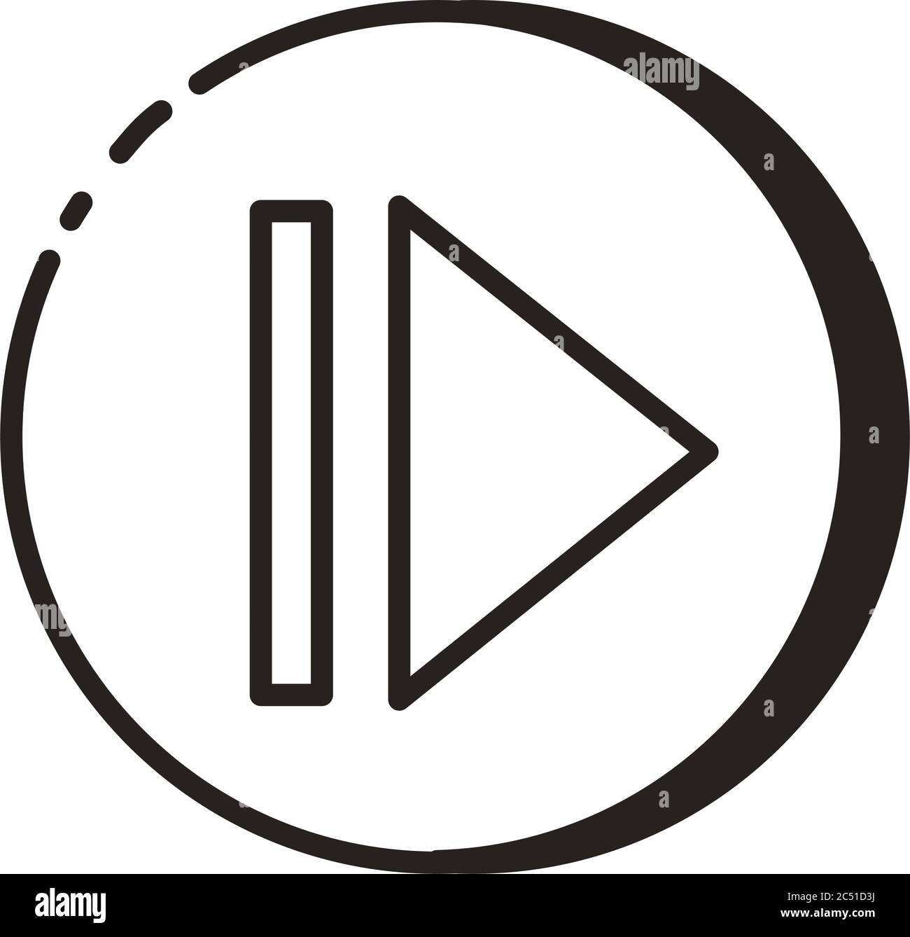 arrow right direction button line style icon vector illustration design ...