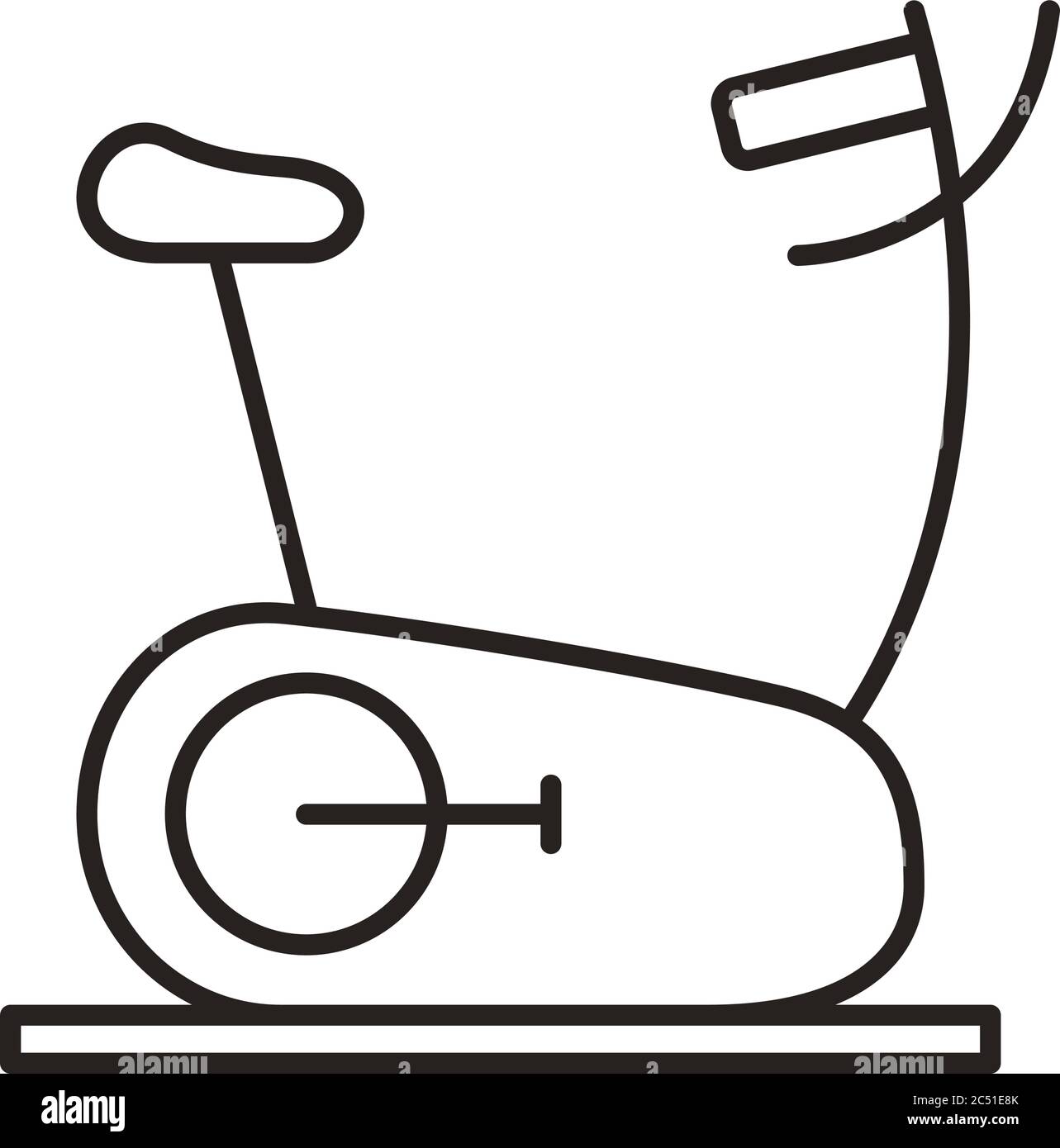 Stationary bicycle home Stock Vector Images - Alamy