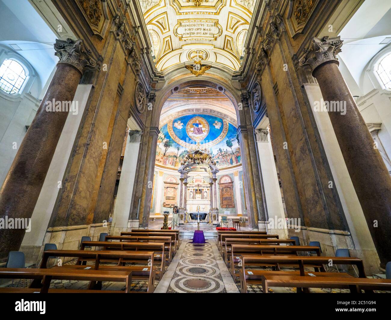 Basilica di Santa Croce in Gerusalemme (Basilica of the Holy Cross in Jerusalem) - Rome, Italy Stock Photo