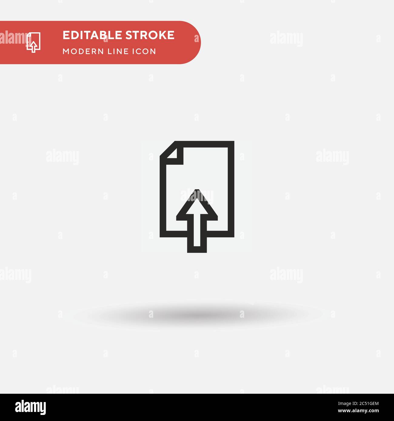 Upload File Simple vector icon. Illustration symbol design template for ...