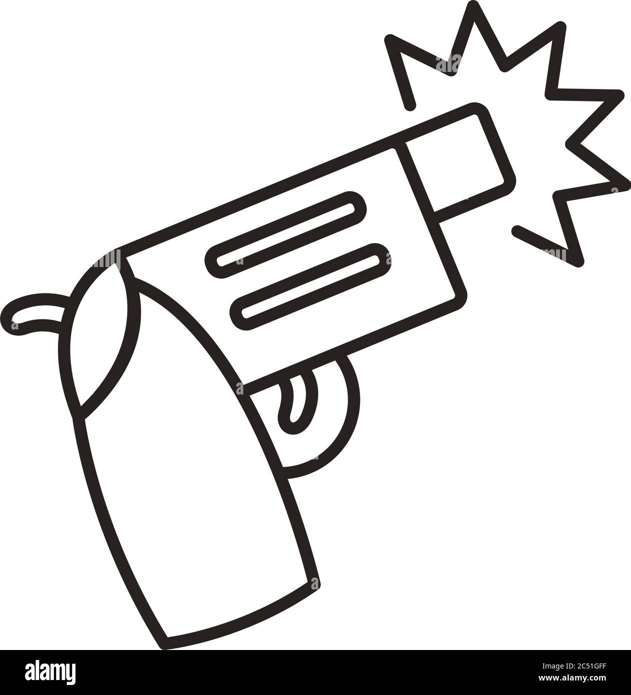 athletic gun line style icon vector illustration design Stock Vector ...
