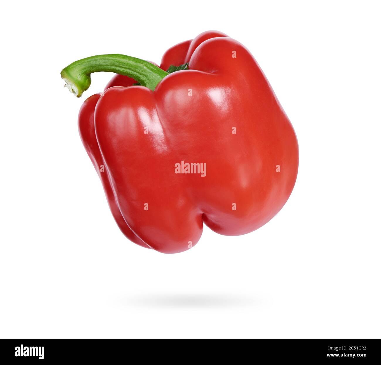 Sweet red pepper isolated on white background with clipping path Stock ...