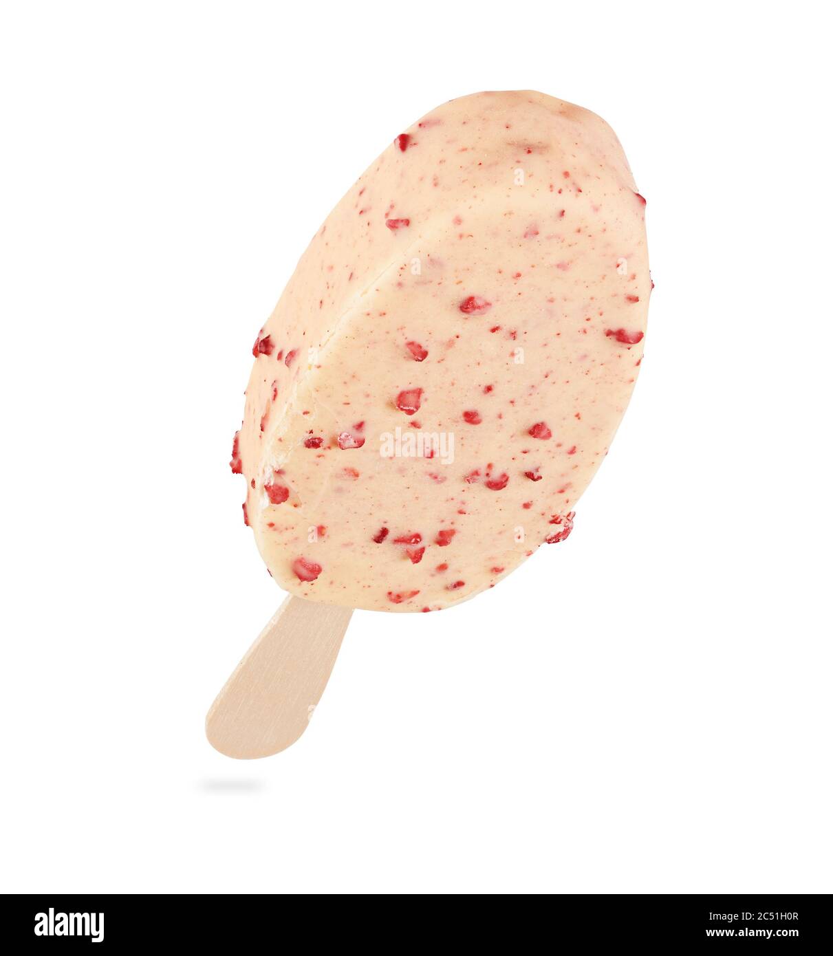 Pink popsicle isolated on white background with clipping path Stock Photo