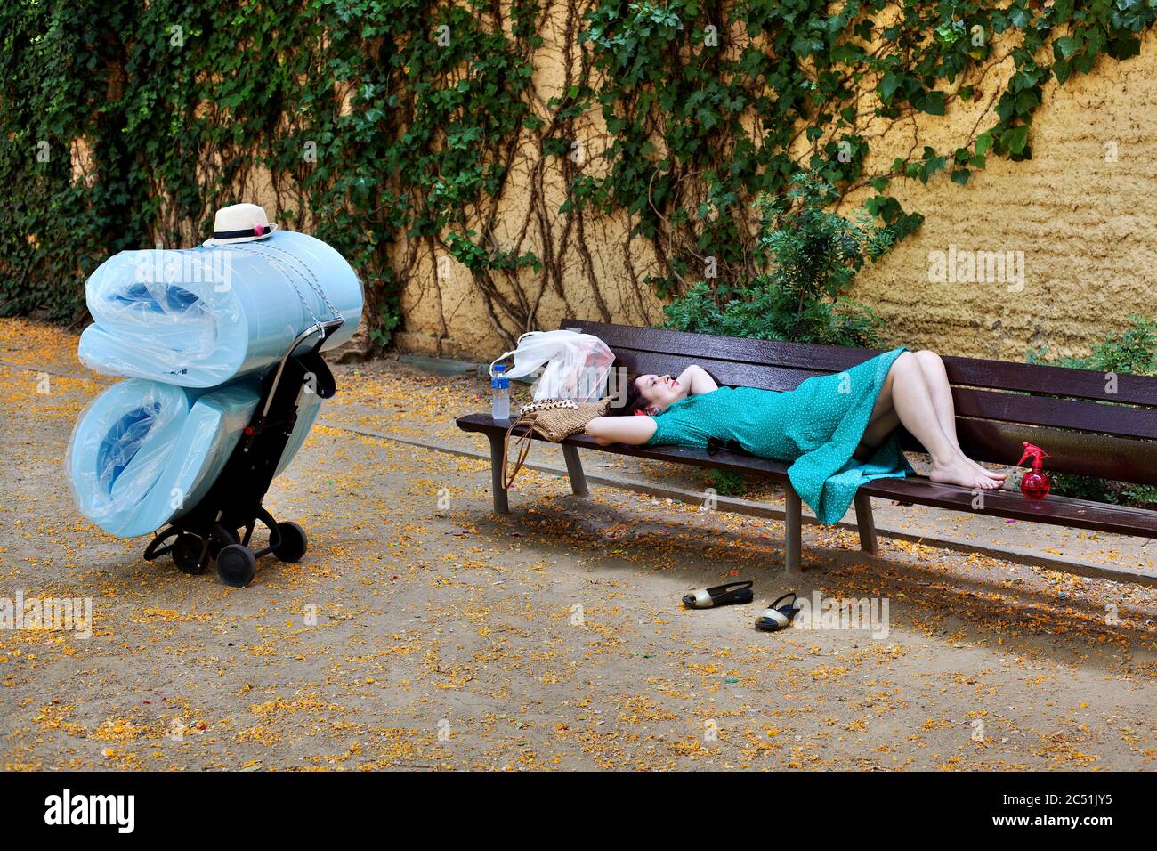 Old woman resting feet hi-res stock photography and images - Alamy