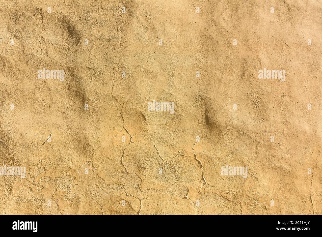Background yellow, beige plastered wall Stock Photo