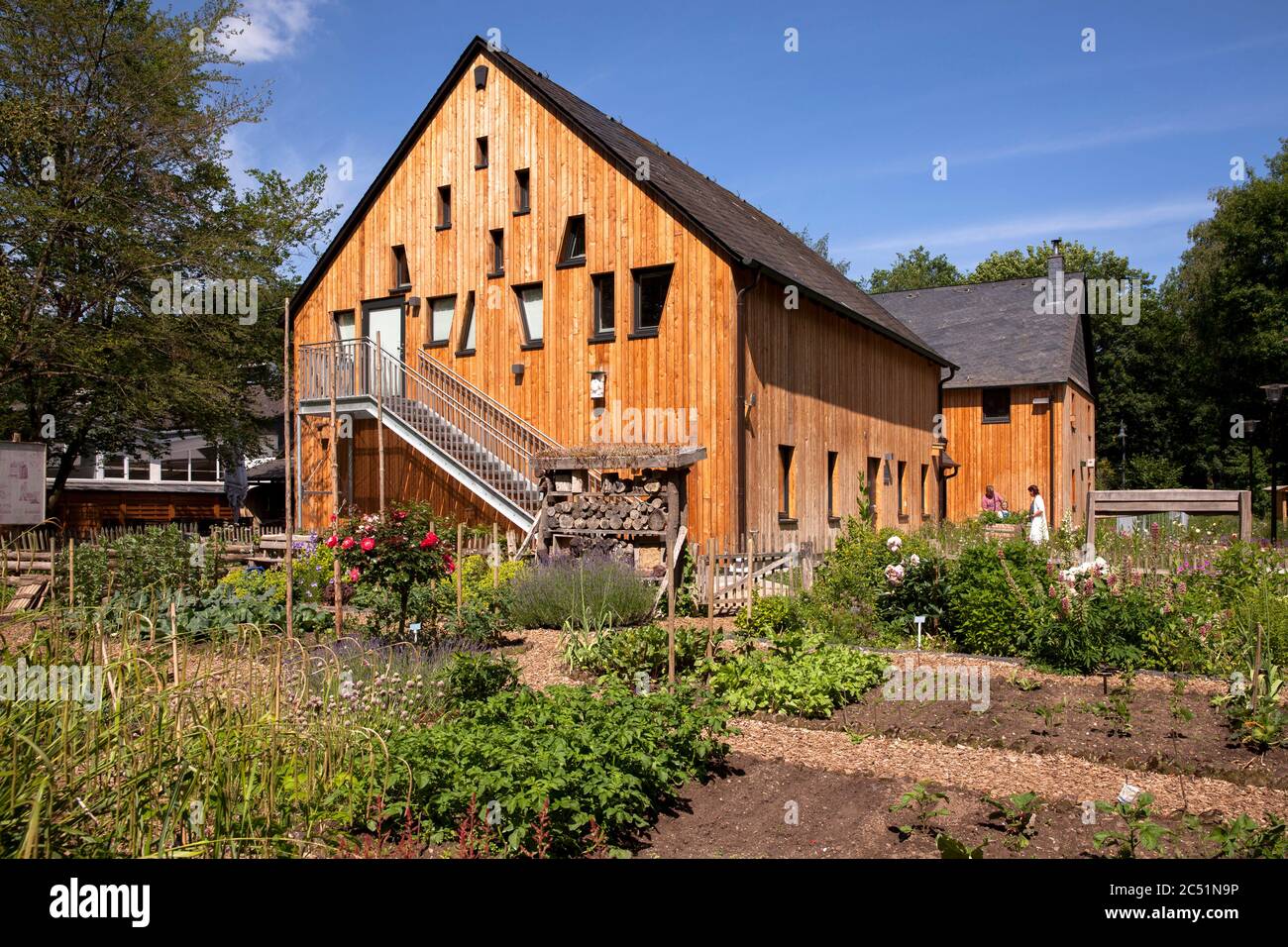 Haus der Natur (house of nature) in the Kottenforst, museum and environmental education centre of the city of Bonn, North Rhine-Westphalia, Germany. Stock Photo