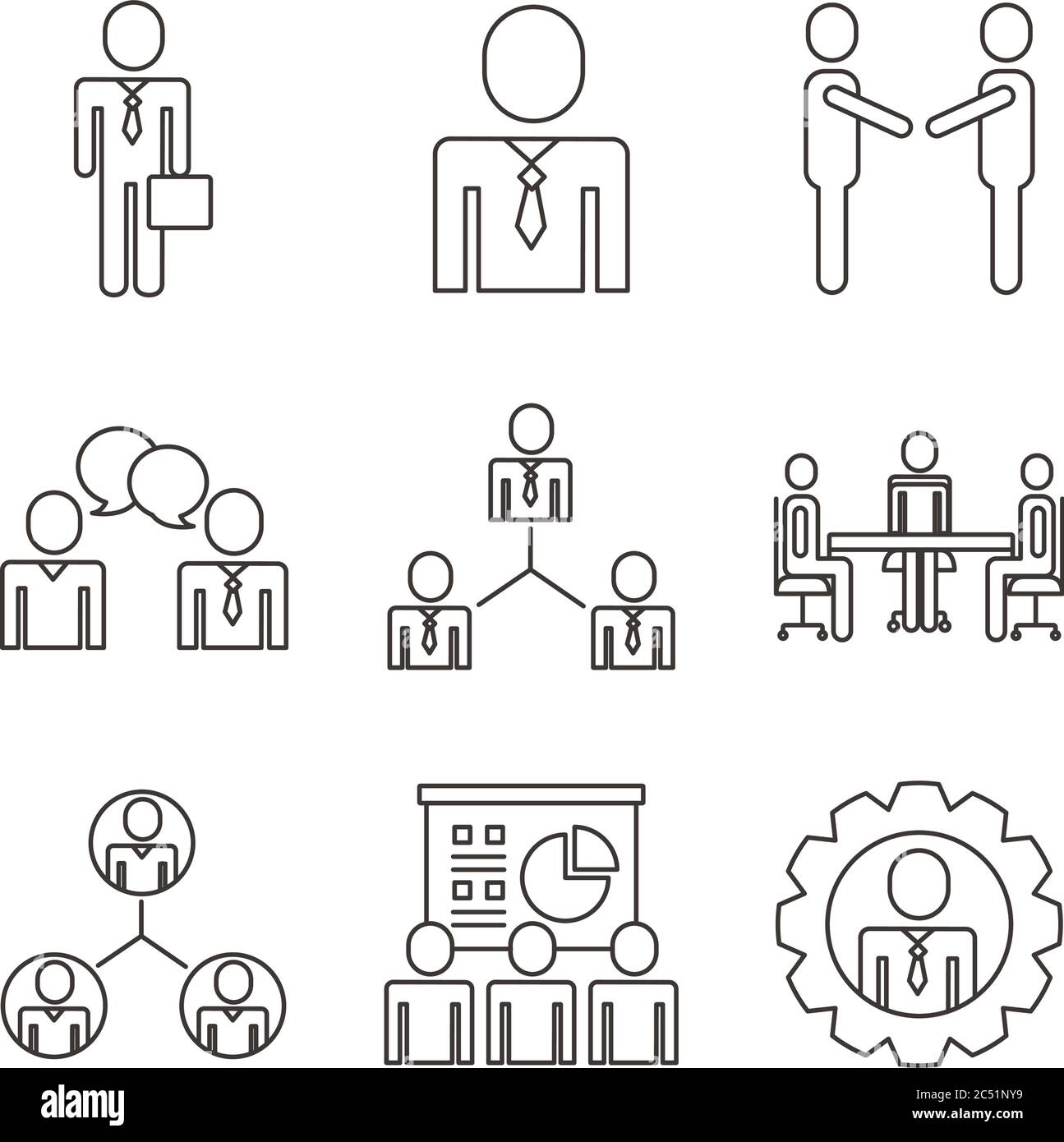bundle of business people avatars set icons vector illustration design ...
