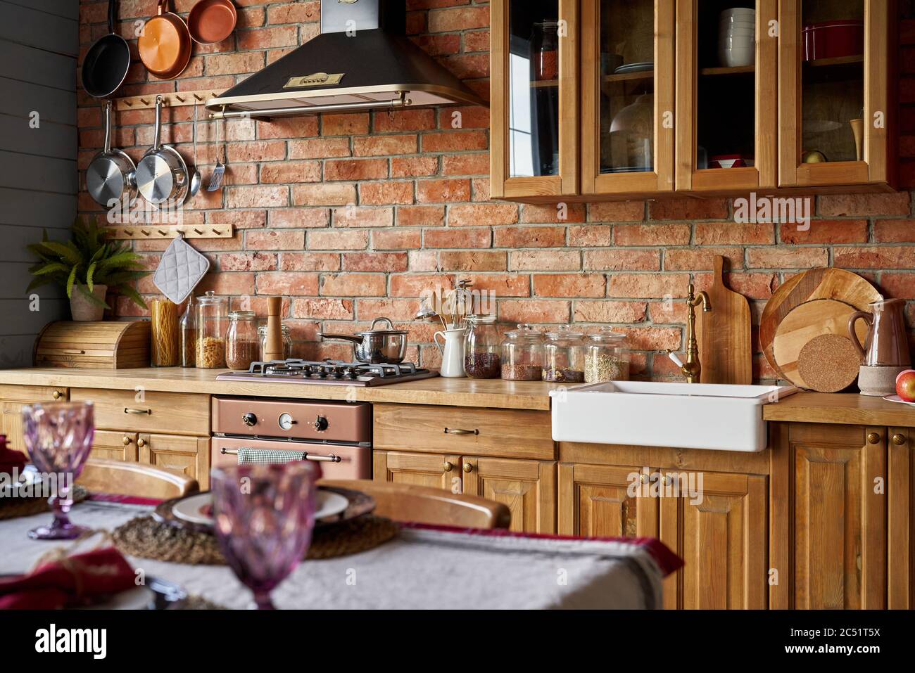Family table and interior set up hi-res stock photography and images - Alamy
