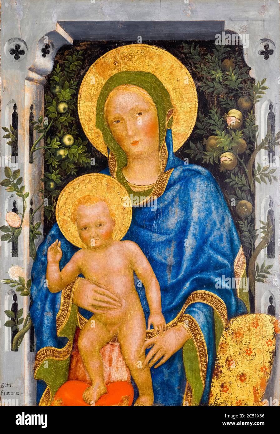 Gentile da Fabriano, painting, Virgin and Child, circa 1420-1424 Stock Photo