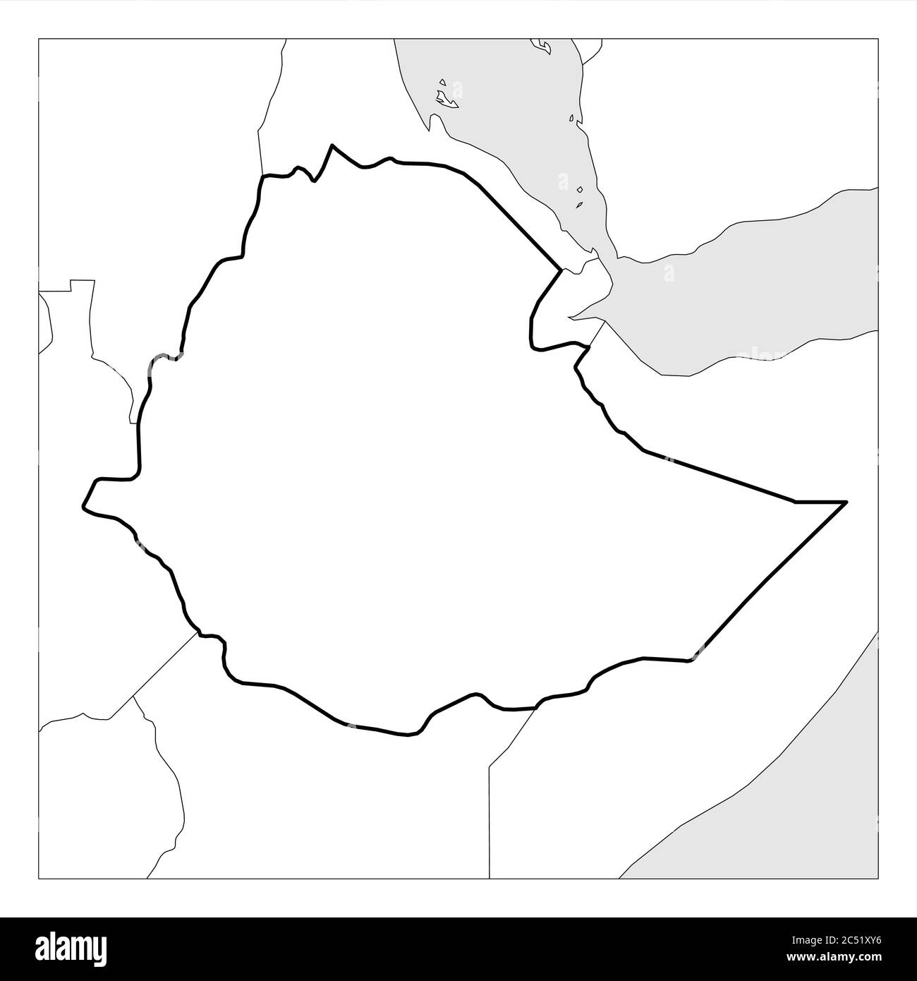Ethiopia Map Outline Ethiopia Map Free Stock Vectors