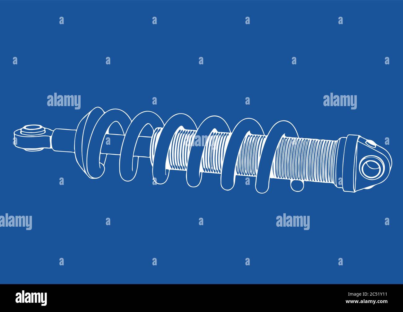 Drawing Shock Absorber Car Vector Stock Vector Image Art Alamy