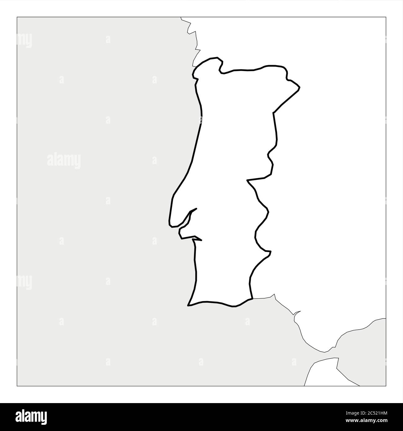 Algarve Portugal Map In Grey Royalty Free SVG, Cliparts, Vectors