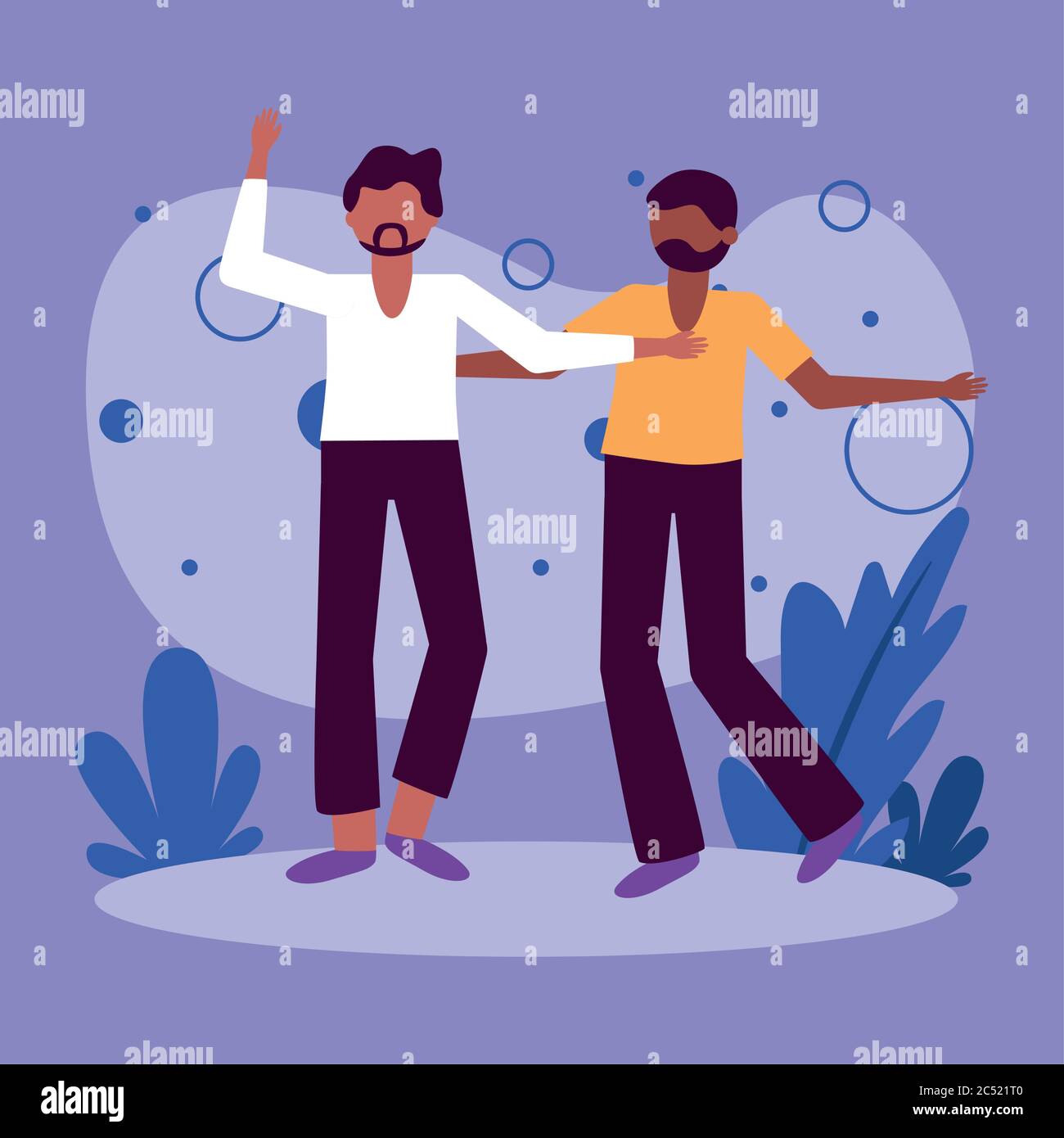 men avatars friends design of friendship and love theme Vector ...
