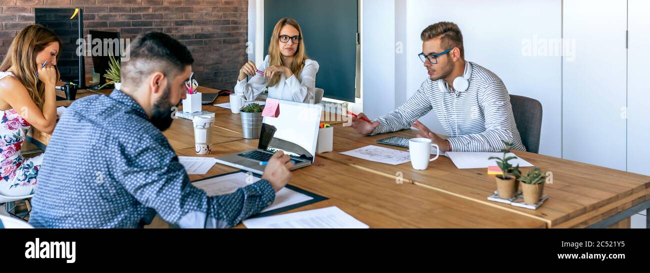 People at a business meeting in the office Stock Photo