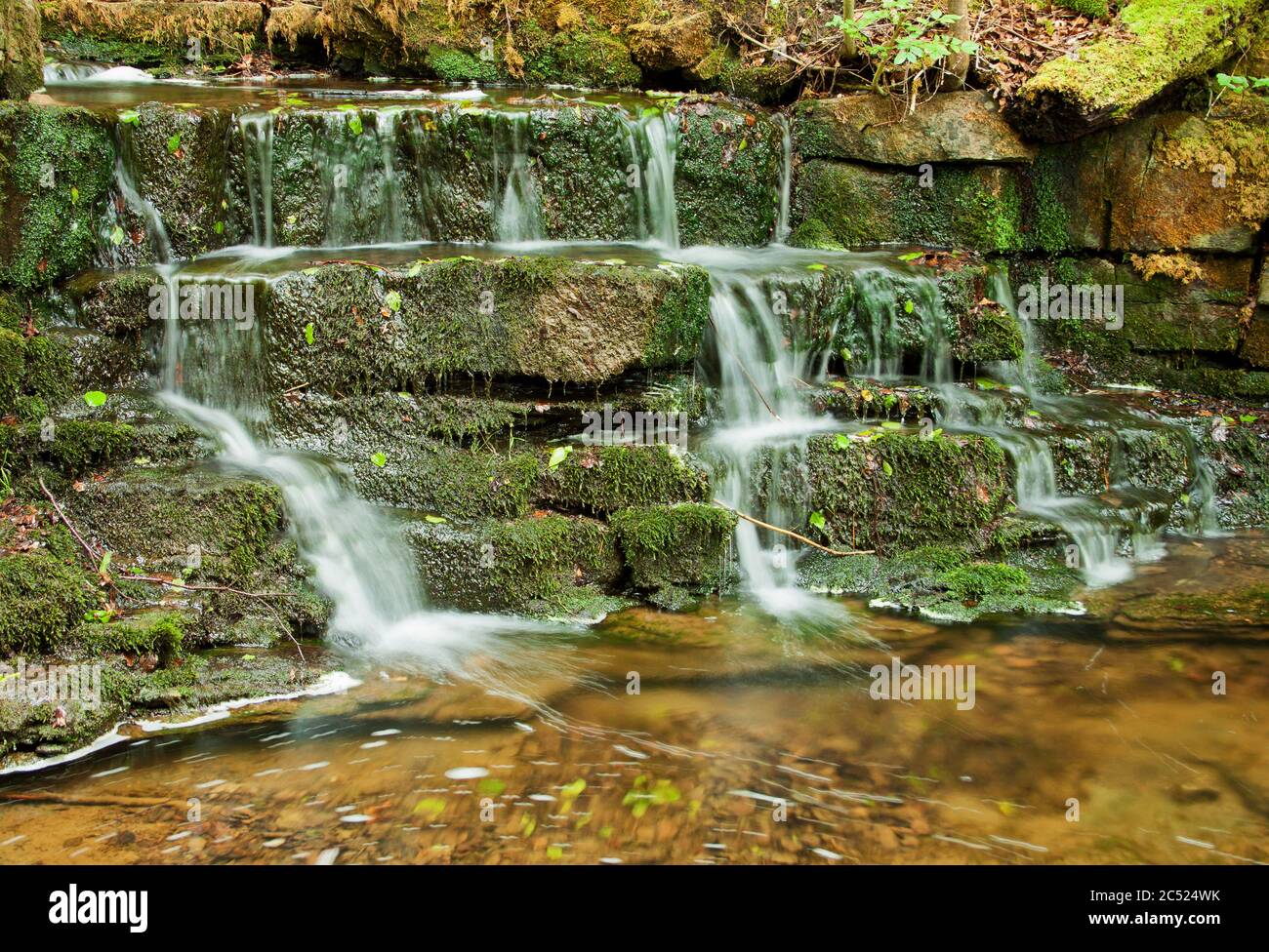 The lower waterfall at Scaleber Force, Settle, Yorkshire Dales, UK Stock Photo