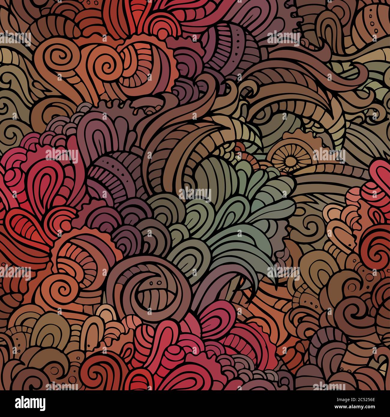 Vector vintage seamless abstract floral pattern Stock Vector Image ...