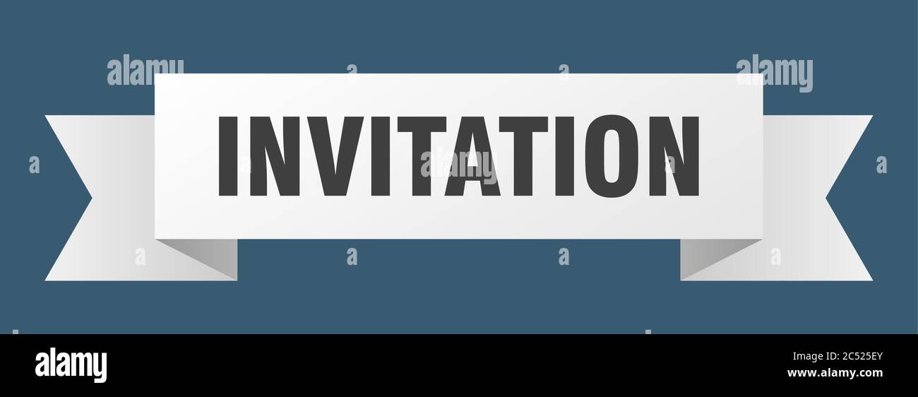 invitation ribbon. invitation isolated band sign. invitation banner ...